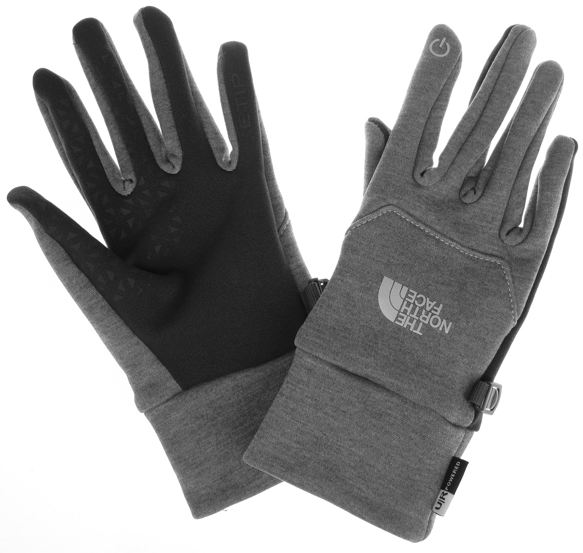 ПерчаткиT0A7LPN3N ПерчаткиT0A7LPN3NЖенские перчатки The North Face Etip Glove - универсальные перчатки с возможностью работы с тачскрином - технология U\R проводит импульс, позволяя работать с экраном смартфона всеми пятью пальцами. Подкладка изготовлена из тянущейся в четырех направлениях флисовой ткани. Системы Radiametric Articulation и 5 Dimensional Fit обеспечивают естественное положение кисти и чувствительность. Предусмотрены силиконовые накладки на ладонях для наилучшего сцепления с лыжными палками, рулем велосипеда или ледорубом. Для удобного хранения перчатки оснащены пластиковой застежкой, соединяющей их вместе.