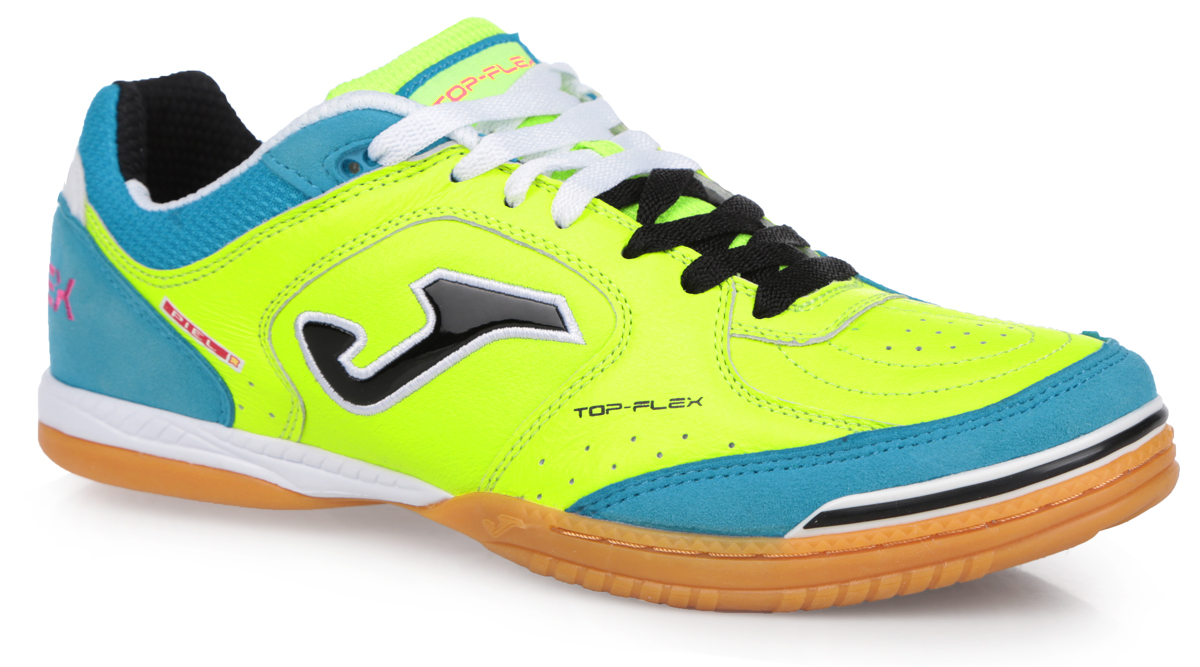 Кроссовки мужские Top Flex. TOPS.511.PSTOPS.511.PS Кроссовки мужские Top Flex. TOPS.511.PSTOPS.511.PSМужские кроссовки Top Flex от Joma предназначены для игры в футбол в зале. Верх выполнен из натуральной кожи со вставками из текстиля и натуральной замши и оформлен перфорацией. На языке и на заднике модель оформлена названием модели, по бокам - фирменным логотипом. Стелька из EVA с текстильной поверхностью обеспечивает комфорт во время игры. Двойная шнуровка контрастных цветов надежно фиксирует модель на ноге. Усиленный мыс и пяточная часть защищают ногу и уменьшают износ. Рельефный рисунок поверхности подошвы делают эту модель идеальным выбором для мастера футбола, который хочет выглядеть стильно и оригинально. Отличная поддержка стопы, обеспечение устойчивости и полного контроля мяча особенно важны для успеха в этом виде спорта, требующем стремительности и точности. В таких кроссовках вашим ногам будет комфортно и уютно.