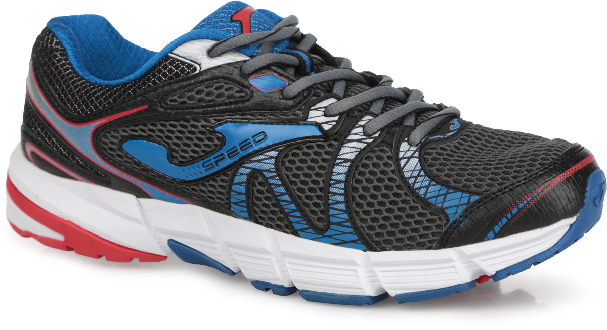 КроссовкиR.SPEEDS-514 КроссовкиR.SPEEDS-514Мужские кроссовки Speed от Joma идеально подходят для умеренных тренировок и спортивной ходьбы. Верх выполнен из сетчатого текстиля и дополнен вставками из синтетической кожи. На языке, на заднике и по бокам изделие оформлено фирменным логотипом. Стелька из EVA с текстильной поверхностью обеспечивает комфорт. Шнуровка надежно фиксирует модель на ноге. Носочная и пяточная части оснащены вставками, которые защищают ногу. Внутренняя конструкция модели выполнена по технологии перчатки, которая оборачивает вашу стопу и помогает работе связок и сухожилий. Гибкая подошва с системой стабилизации Pulsor Dio обеспечивая отличную амортизацию. Рельефный рисунок подошвы предотвращает скольжение. В таких кроссовках вашим ногам будет комфортно и уютно.