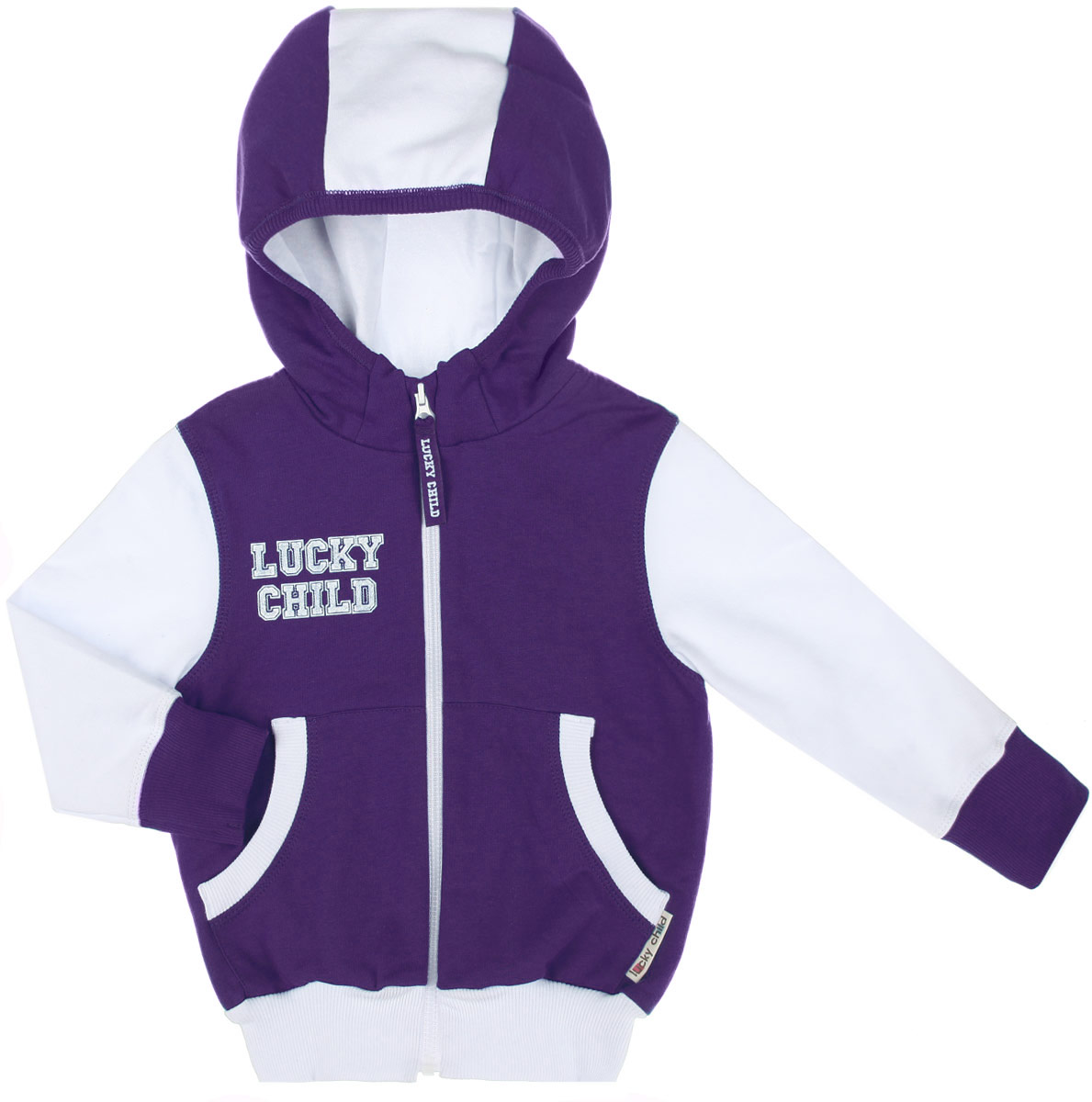 Толстовка8-19 Толстовка8-19Детская толстовка Lucky Child идеально подойдет вашему маленькому непоседе в прохладные дни. Изготовленная из натурального хлопка, она необычайно мягкая и приятная на ощупь, не сковывает движения и позволяет коже дышать, не раздражает даже самую нежную и чувствительную кожу ребенка, обеспечивая наибольший комфорт. Лицевая сторона гладкая, а изнаночная - с мягким теплым начесом. Толстовка с капюшоном и длинными рукавами застегивается на пластиковую застежку-молнию. Капюшон с подкладкой контрастного цвета по краю дополнен трикотажной резинкой. Спереди предусмотрены два накладных кармашка. Понизу модель дополнена широкой трикотажной резинкой, а на рукавах имеются манжеты, не стягивающие запястья. Модель оформлена принтовой надписью с названием бренда. Современный дизайн и расцветка делают эту толстовку модным и стильным предметом детского гардероба. В ней ваш ребенок будет чувствовать себя уютно и комфортно, и всегда будет в центре внимания!