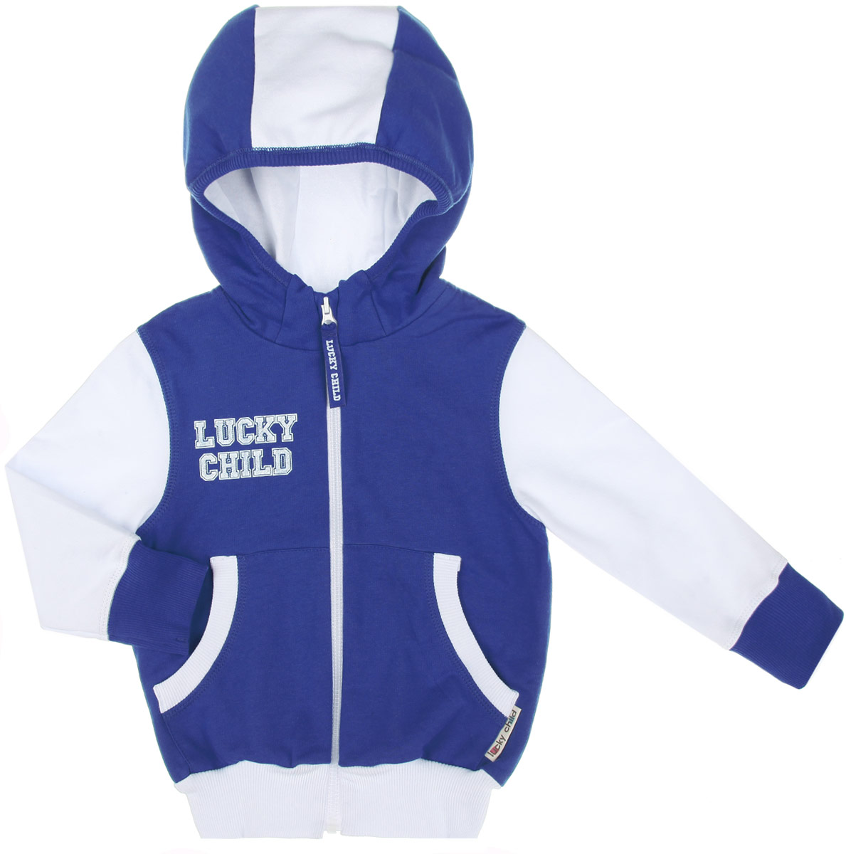 Толстовка8-19 Толстовка8-19Детская толстовка Lucky Child идеально подойдет вашему маленькому непоседе в прохладные дни. Изготовленная из натурального хлопка, она необычайно мягкая и приятная на ощупь, не сковывает движения и позволяет коже дышать, не раздражает даже самую нежную и чувствительную кожу ребенка, обеспечивая наибольший комфорт. Лицевая сторона гладкая, а изнаночная - с мягким теплым начесом. Толстовка с капюшоном и длинными рукавами застегивается на пластиковую застежку-молнию. Капюшон с подкладкой контрастного цвета по краю дополнен трикотажной резинкой. Спереди предусмотрены два накладных кармашка. Понизу модель дополнена широкой трикотажной резинкой, а на рукавах имеются манжеты, не стягивающие запястья. Модель оформлена принтовой надписью с названием бренда. Современный дизайн и расцветка делают эту толстовку модным и стильным предметом детского гардероба. В ней ваш ребенок будет чувствовать себя уютно и комфортно, и всегда будет в центре внимания!