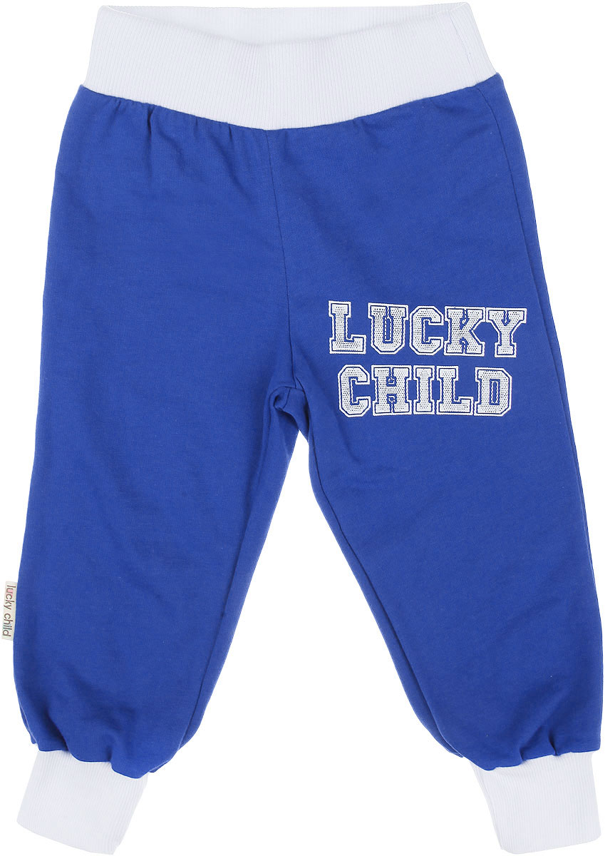 Брюки спортивные8-7 Брюки спортивные8-7Детские спортивные брюки Lucky Child на широком поясе послужат идеальным дополнением к гардеробу вашего ребенка. Брюки, изготовленные из натурального хлопка, очень мягкие и приятные на ощупь, не сковывают движения и позволяют коже дышать, не раздражают нежную и чувствительную кожу ребенка, обеспечивая наибольший комфорт. Лицевая сторона изделия гладкая, изнаночная - с теплым мягким начесом. Утепленные брюки благодаря мягкому эластичному поясу не сдавливают животик ребенка и не сползают, обеспечивая ему наибольший комфорт. Снизу брючины дополнены широкими трикотажными манжетами, не пережимающими ножки. Модель оформлена принтовой надписью. В таких брючках ваш ребенок будет чувствовать себя уютно и комфортно, и всегда будет в центре внимания!