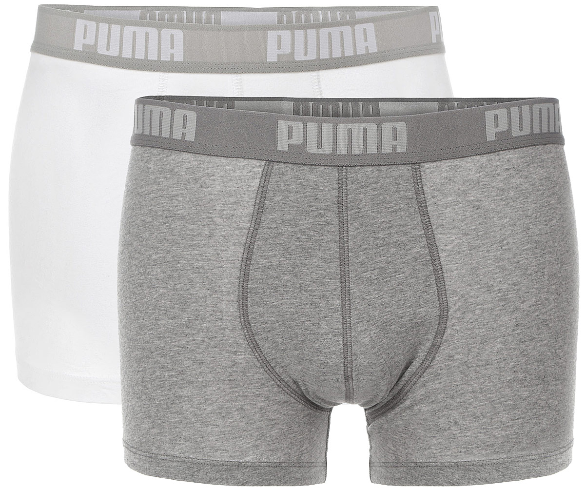 Трусы мужские Puma Basic Boxer 2P, 2 шт. 88886988886954 Трусы мужские Puma Basic Boxer 2P, 2 шт. 88886988886954Комплект классических трусов-боксеров Puma Basic Boxer 2P с широкой резинкой и надписью с названием бренда по поясу, выполнен из хлопка с содержанием эластана. Тонкие, мягкие, нежные и приятные к телу трусы подходят к любой фигуре и будут незаметны под одеждой. Модель создана для тех, кто предпочитает комфорт, практичность и современный дизайн. В комплекте 2 шт.