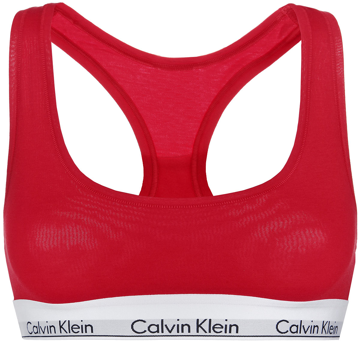 Топ-бра. F3785EDY6F3785EDY6 Топ-бра. F3785EDY6F3785EDY6Функциональный топ-бра Calvin Klein Underwear, выполненный из хлопка с добавлением модала и эластана, идеально подойдет для активного отдыха и занятий фитнесом. Материал очень мягкий и приятный на ощупь, хорошо вентилируется. Модель на широких бретелях с круглым вырезом горловины и спинкой-борцовкой прекрасно повторяет контуры тела и не сковывает движений. Нижний край изделия дополнен комфортной эластичной резинкой, оформленной надписями с названием бренда. Такая модель подарит вам комфорт в течение дня и станет отличным дополнением к вашему гардеробу.