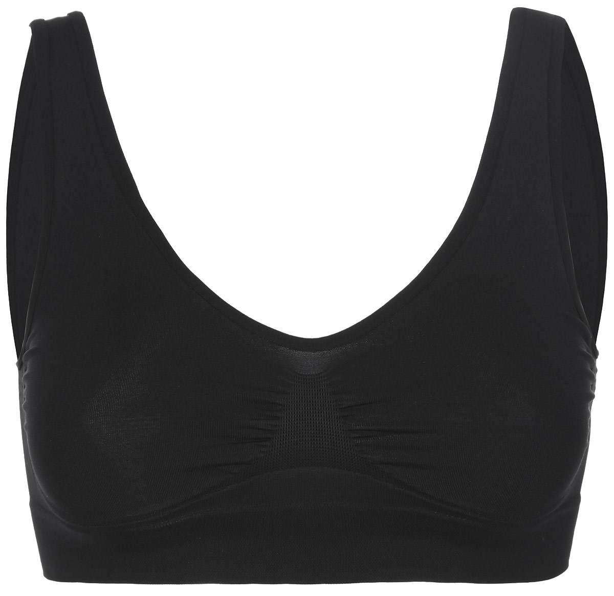 Топ110583 Топ110583Моделирующий топ-бра Intimidea Bra Silhouette, выполненный из полиамида с добавлением эластана, идеально подойдет для активного отдыха и занятий фитнесом. Материал хорошо тянется, очень мягкий и приятный на ощупь. Топ на широких бретелях с V-образным вырезом горловины прекрасно повторяет контуры тела и не сковывает движений. Спереди модели предусмотрена усиленная вставка, обеспечивающая естественную поддержку. На спинке имеется вставка, представляющая собой моделирующую ленту. Нижний край изделия дополнен комфортной эластичной резинкой. Такая модель подарит вам комфорт в течение дня и станет отличным дополнением к вашему гардеробу.
