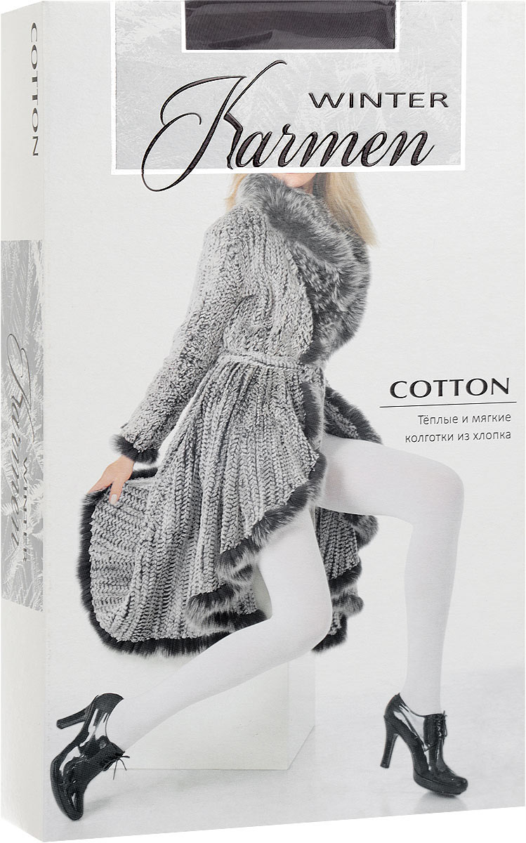 Колготки женские CottonCotton Grigio Колготки женские CottonCotton GrigioПлотные матовые колготки Karmen Winter Cotton, изготовленные из высококачественного комбинированного материала, идеально дополнят ваш образ в прохладную погоду. Колготки средней посадки имеют комфортные плоские швы и усиленный мысок. Колготки идеально облегают фигуру и обеспечивают надежную защиту от холода.