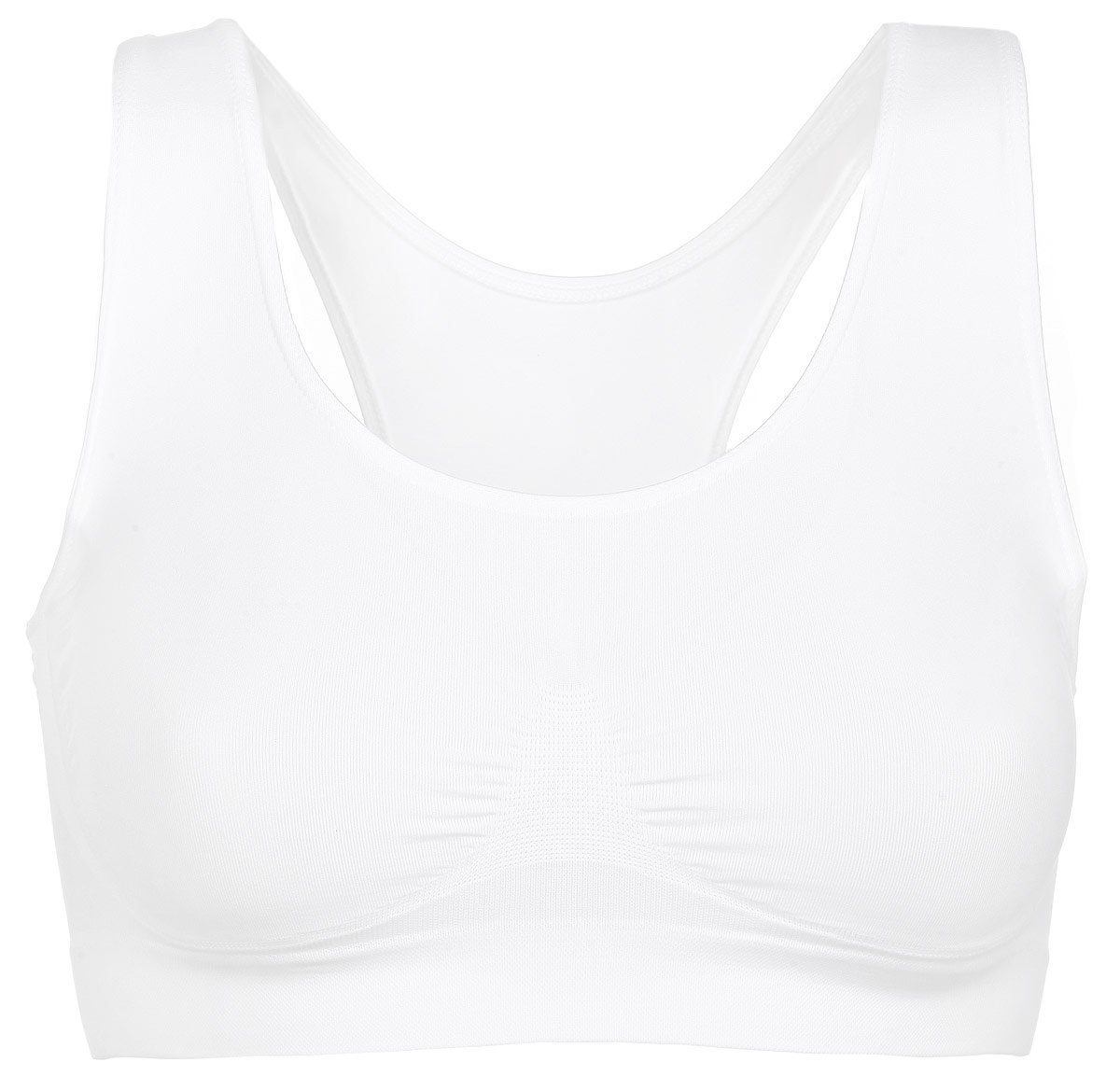 Топ110597 Топ110597Моделирующий топ-бра Intimidea Bra Sport, выполненный из высокоэластичного материала, идеально подойдет для активного отдыха и занятий фитнесом. Материал хорошо тянется, очень мягкий и приятный на ощупь. Топ на широких бретелях с круглым вырезом горловины и спинкой-борцовкой прекрасно повторяет контуры тела и не сковывает движений. Спереди модели предусмотрена усиленная вставка, обеспечивающая естественную поддержку. На спинке имеется вставка, представляющая собой моделирующую ленту. Нижний край изделия дополнен комфортной эластичной резинкой. Такая модель обеспечит вам экстра-комфорт в течение дня и станет отличным дополнением к вашему гардеробу.