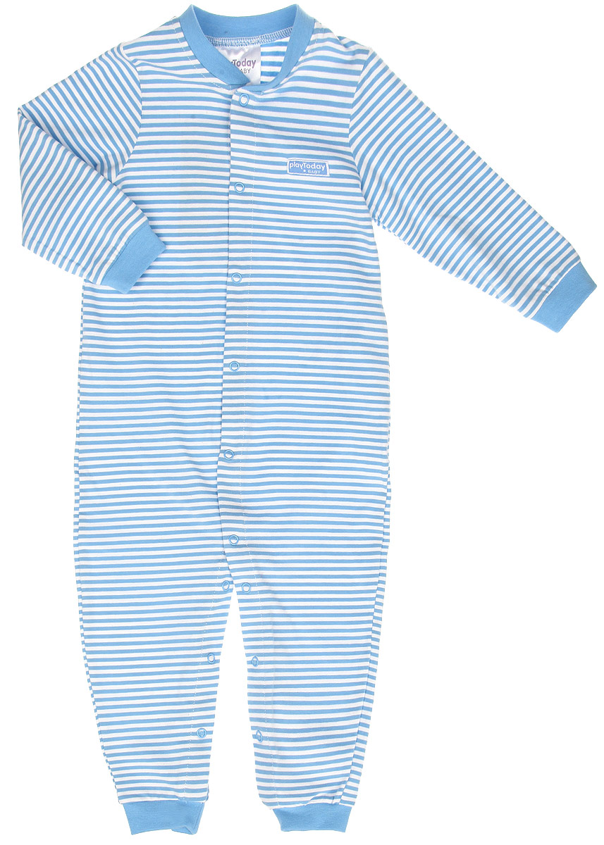 Комбинезон для мальчика Baby. 167025167025 Комбинезон для мальчика Baby. 167025167025Детский комбинезон для мальчика PlayToday Baby идеально подойдет вашему малышу. Изготовленный из эластичного хлопка, он необычайно мягкий и приятный на ощупь, не сковывает движения и позволяет коже дышать, не раздражает даже самую нежную и чувствительную кожу ребенка, обеспечивая ему наибольший комфорт. Комбинезон с круглым вырезом горловины, длинными рукавами и открытыми ножками застегивается на металлические застежки-кнопки от выреза горловины до щиколоток, которые позволяют без труда переодеть ребенка или сменить подгузник. Горловина, манжеты рукавов и низ штанин окантованы трикотажной эластичной резинкой. Комбинезон оформлен принтом в полоску и небольшой нашивкой на груди. Современный дизайн и модная расцветка делают этот комбинезон незаменимым предметом детского гардероба. В нем вашему маленькому мужчине будет комфортно и уютно, и он всегда будет в центре внимания!