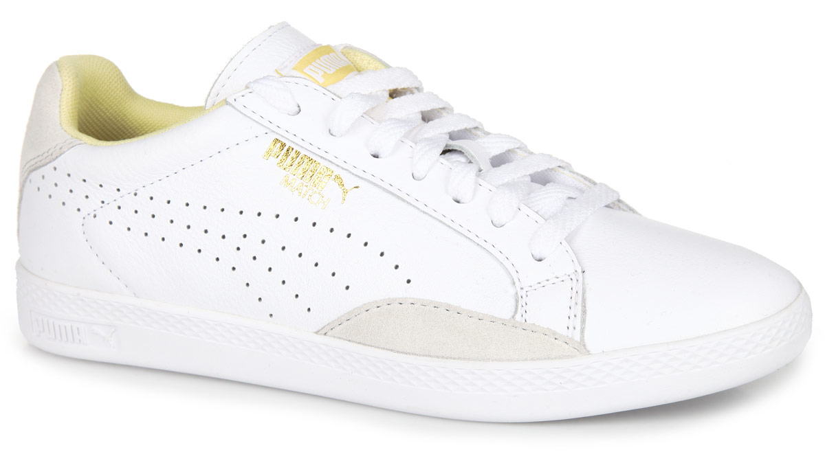 Кеды женские Match Lo Basic Sports. 35754335754303 Кеды женские Match Lo Basic Sports. 35754335754303Стильные женские кеды Match Lo Basic Sports от Puma представляют собой обновленную версию модели из легендарной теннисной коллекции Puma. Они отлично подходят для активного отдыха. Верх модели выполнен из натуральной кожи со вставками из замши. Модель оформлена перфорацией, которая обеспечивает хорошую воздухопроницаемость. Классическая шнуровка гарантирует удобство и надежно фиксирует модель на стопе. Рельефная подошва из резины идеально поддерживает стопу, увеличивает срок службы и придает обуви дополнительную гибкость. Стелька EVA с текстильной поверхностью обеспечивает превосходную амортизацию и комфорт. В таких кедах вашим ногам будет комфортно и уютно. Они подчеркнут ваш стиль и индивидуальность!