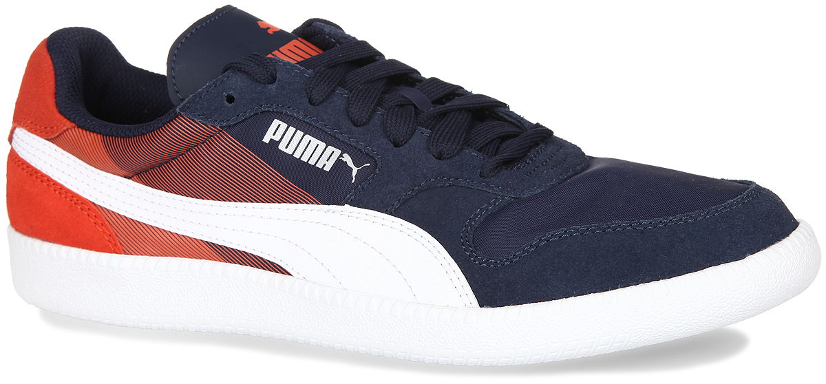 Кроссовки мужские Icra Trainer NL Geometry. 359935035993501 Кроссовки мужские Icra Trainer NL Geometry. 359935035993501Комфортные мужские кроссовки Icra Trainer NL Geometry SD от Puma идеально подходят для активного отдыха и тренировок. Модель выполнена из текстиля и дополнена вставками из натуральной кожи. Одна из боковых сторон, язычок и задник оформлены названием и логотипом бренда. Классическая шнуровка гарантирует удобство и надежно фиксирует модель на стопе. Подкладка выполнена из текстиля. Стелька из EVA с текстильной поверхностью обеспечивает превосходную амортизацию и комфорт. Резиновая подошва с рифлением обеспечивает идеальное сцепление с любыми поверхностями. Удобные кроссовки - незаменимая вещь в гардеробе каждого мужчины.