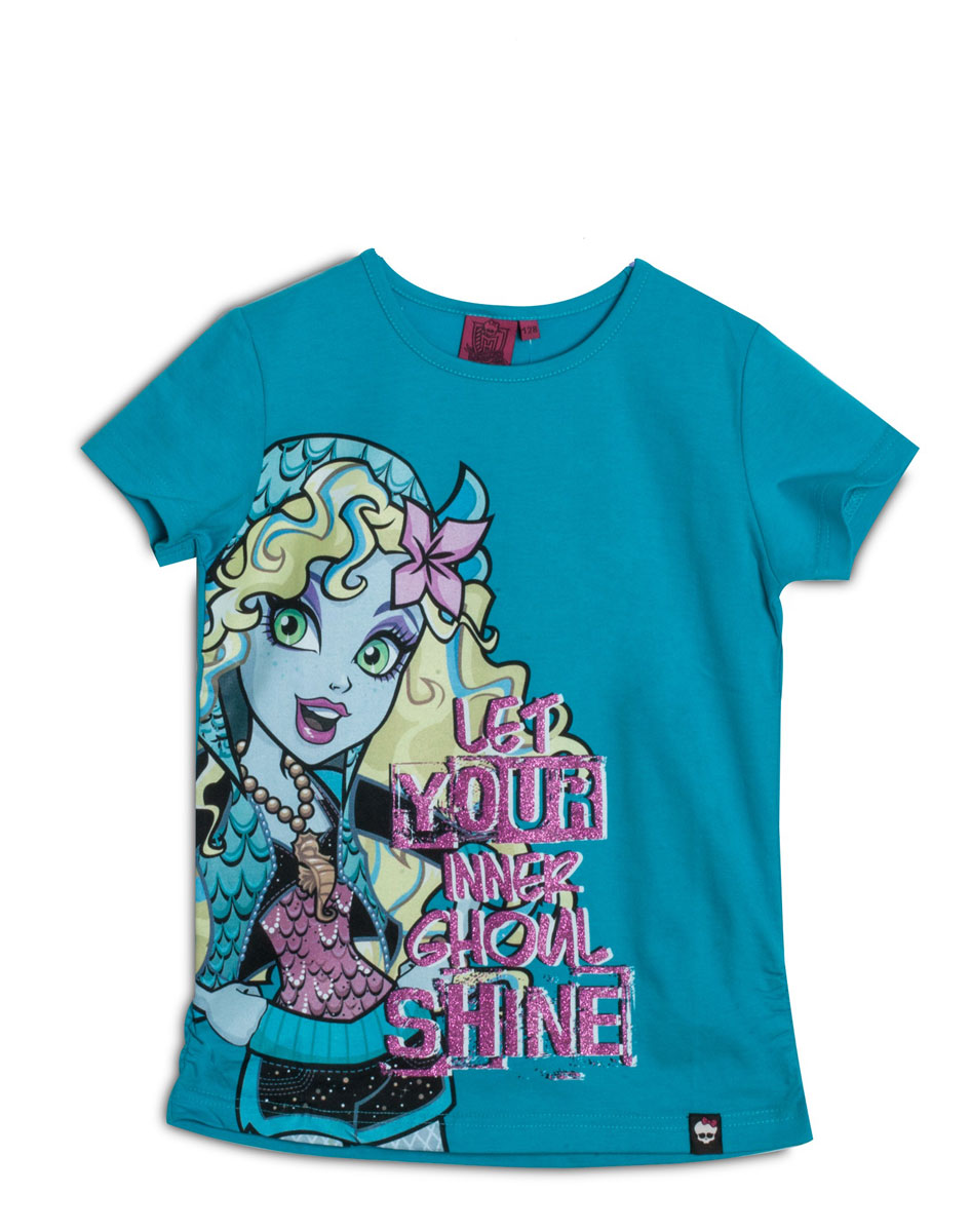 ФутболкаZG 02426-S2 ФутболкаZG 02426-S2Стильная футболка для девочки Monster High идеально подойдет вашей маленькой моднице. Изготовленная из натурального хлопка, она необычайно мягкая и приятная на ощупь, не сковывает движения ребенка и позволяет коже дышать, не раздражает даже самую нежную и чувствительную кожу, обеспечивая наибольший комфорт. Футболка трапециевидной формы с короткими рукавами и круглым вырезом горловины спереди оформлена оригинальным принтом с изображением персонажа мультфильма Monster High. Вырез горловины дополнен трикотажной эластичной резинкой. Оригинальный современный дизайн и модная расцветка делают эту футболку модным и стильным предметом детского гардероба. В ней ваша малышка будет чувствовать себя уютно и комфортно, и всегда будет в центре внимания!