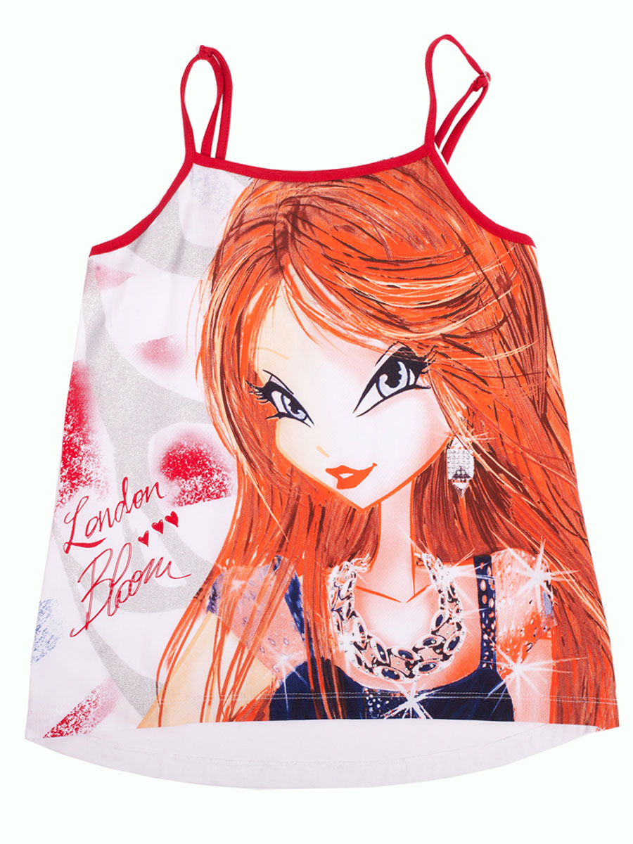 Майка11605GKC1001 Майка11605GKC1001Майка для девочки Gulliver Созвездие Winx поможет создать отличный современный образ. Модель выполнена из мягкого трикотажа, очень приятная на ощупь, не сковывает движения и хорошо пропускает воздух, обеспечивая наибольший комфорт. Майка трапециевидного кроя имеет тонкие бретели, регулируемые по длине. Изделие оформлено спереди крупным изображением феи Винкс, декорированным серебристым напылением и стразами. Спинка модели удлинена. Дизайн и расцветка делают эту майку стильным предметом детской одежды, в ней ребенок всегда будет в центре внимания!