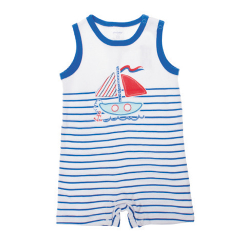 Боди/песочник167809 Боди/песочник167809Песочник для мальчика PlayToday Baby идеально подойдет вашему малышу. Изготовленный из натурального хлопка, он необычайно мягкий и приятный на ощупь, не сковывает движения малыша и позволяет коже дышать, не раздражает даже самую нежную и чувствительную кожу ребенка, обеспечивая ему наибольший комфорт. Песочник с круглым вырезом горловины застегивается на металлические кнопки на плече и ластовице, что позволяет без труда переодеть ребенка или сменить подгузник. Спереди изделие оформлено принтом в полоску, а также ярким водным принтом с изображением кораблика. Оригинальный дизайн и модная расцветка делают этот песочник незаменимым предметом детского гардероба. В нем вашему маленькому мужчине будет комфортно и уютно.