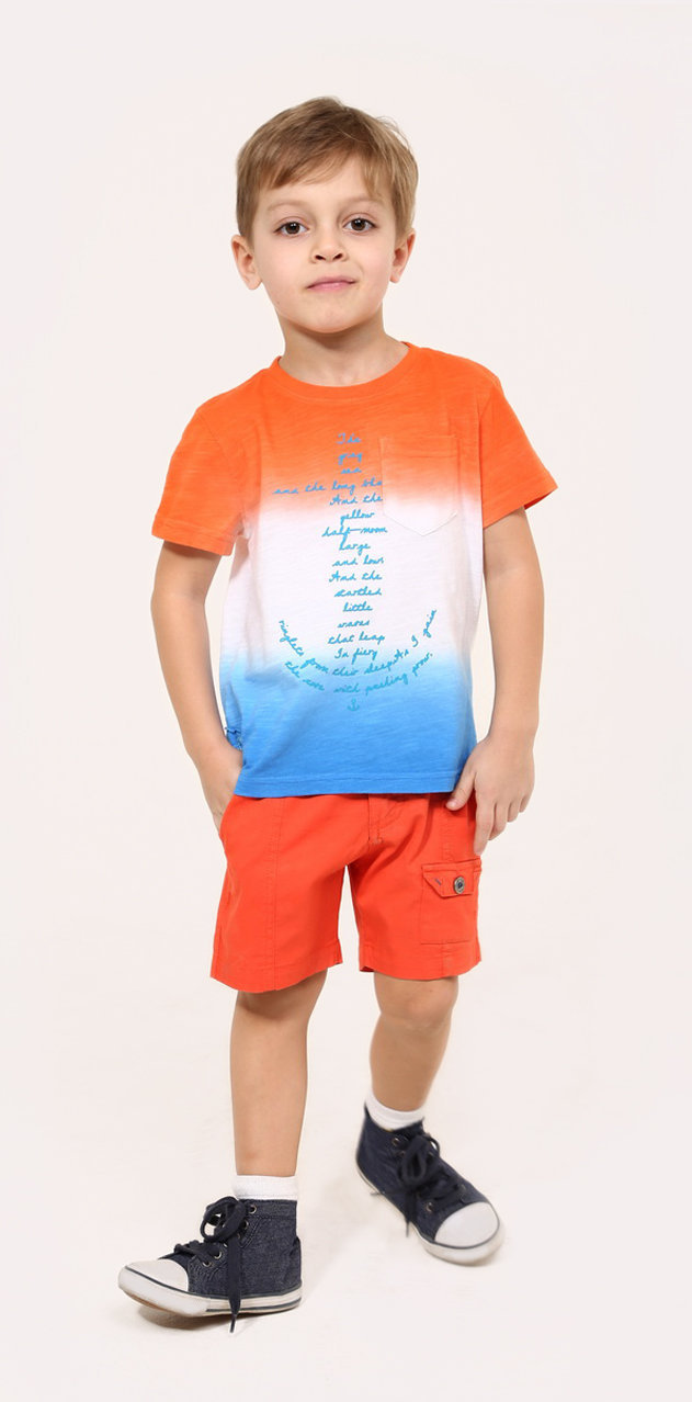 ШортыSS16-CRN-BSH-065 ШортыSS16-CRN-BSH-065Стильные шорты для мальчика Gino de Luka идеально подойдут юному моднику для отдыха и прогулок. Изготовленные из эластичного хлопка, они мягкие и приятные на ощупь, не сковывают движения и позволяют коже дышать, обеспечивая наибольший комфорт. Модель на талии застегивается на металлическую пуговицу и имеет ширинку на застежке-молнии, а также шлевки для ремня. С внутренней стороны пояс регулируется скрытой резинкой на пуговицах. Спереди расположены два втачных кармана и один накладной с клапаном на пуговице, сзади - два прорезных кармана. Современный дизайн и расцветка делают эти шорты модным предметом детской одежды. В них ребенок всегда будет в центре внимания!