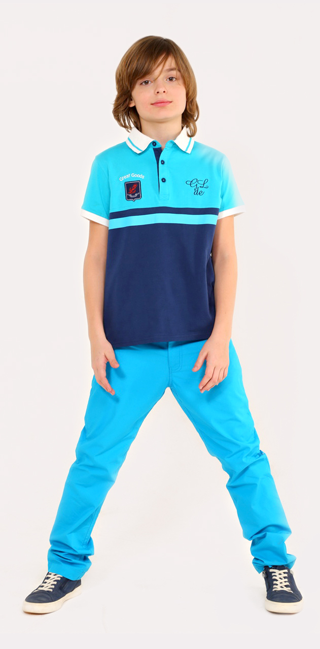 ФутболкаSS16-CJS-BTS-089 ФутболкаSS16-CJS-BTS-089Футболка-поло для мальчика Gino de Luka Станет ярким дополнением к детскому гардеробу. Изготовленная из натурального хлопка, она мягкая и приятная на ощупь, не сковывает движения и позволяет коже дышать, обеспечивая наибольший комфорт. Футболка-поло с отложным воротничком и короткими рукавами застегивается сверху на три пуговицы. Воротник и края рукавов выполнены из трикотажной резинки. По бокам модели предусмотрены небольшие разрезы. Спереди изделие украшено нашивкой и вышитыми надписями, сзади - аппликацией в виде цифры и вышитой надписью. Яркий дизайн, актуальная цветовая гамма и интересный декор делают эту футболку стильным и модным предметом детской одежды. В ней ваш маленький мужчина всегда будет в центре внимания!