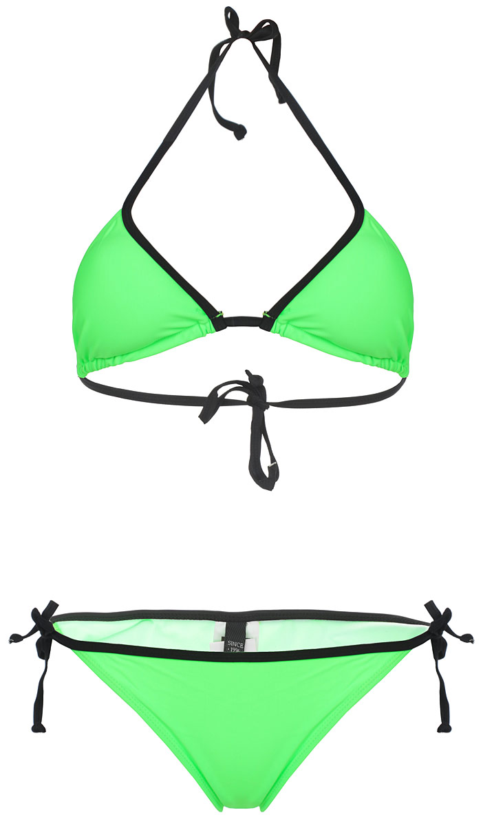 Купальник раздельныйSET 16_neon lime Купальник раздельныйSET 16_neon limeЯркий раздельный купальник F5, изготовленный из высококачественного материала, быстро сохнет и сохраняет первоначальный вид и форму даже при длительном использовании. Лиф завязывается на эластичные завязки на шее и спине. Чашечки дополнены съемными мягкими вставками. Трусики оснащены завязками на бедрах, что позволит регулировать ширину изделия. Такой купальник поможет вам легко создать женственный и незабываемый пляжный образ.