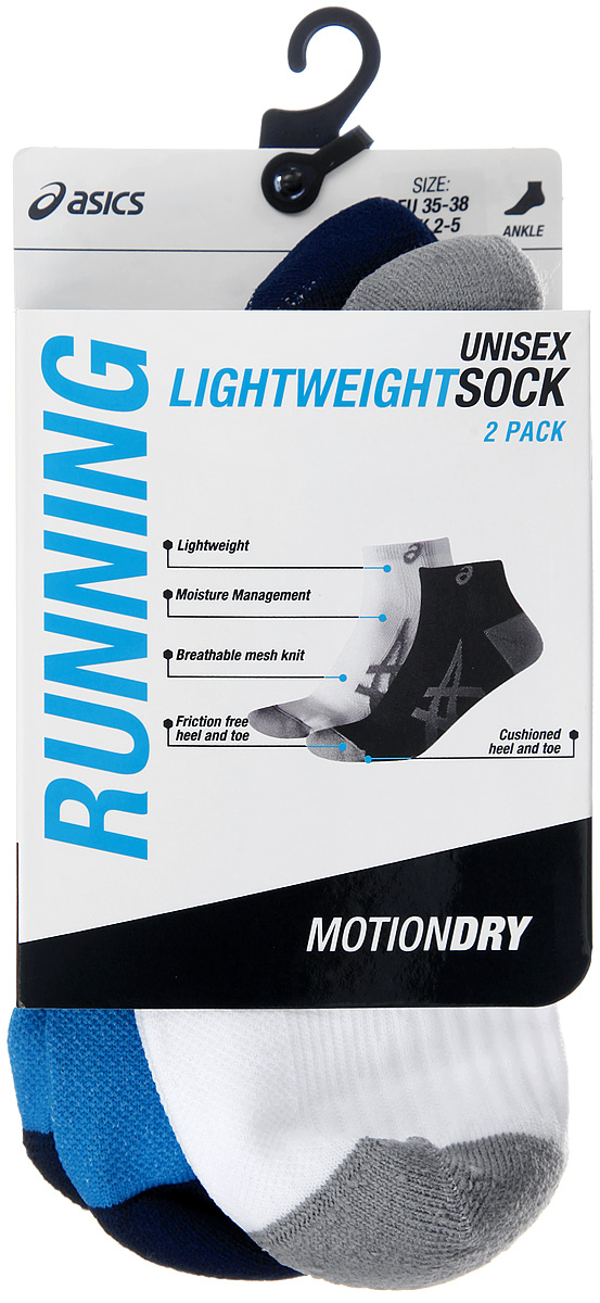 Носки 2 PPK Lightweight Sock, 2 пары130888-0001 Носки 2 PPK Lightweight Sock, 2 пары130888-0001Укороченные носки Asics 2 PPK Lightweight Sock, изготовленные из высококачественного трикотажа, подходят как для занятий спортом, так и для повседневного ношения. Удобная резинка не сдавливает и комфортно облегает ногу. Обладают повышенной прочностью, благодаря усиленной пятке и мыску. Воздухопроницаемость и вентиляция за счет тонких сетчатых зон. Плоский шов в зоне пальцев для предотвращения давления и натирания. Вывод влаги для сухости и комфорта стопы. Мягкие вставки для комфорта и поддержки. Легкость. Оформлены носки оригинальным рисунком. Идеальное сочетание практичности, легкости и комфорта. В комплект входят две пары носков.