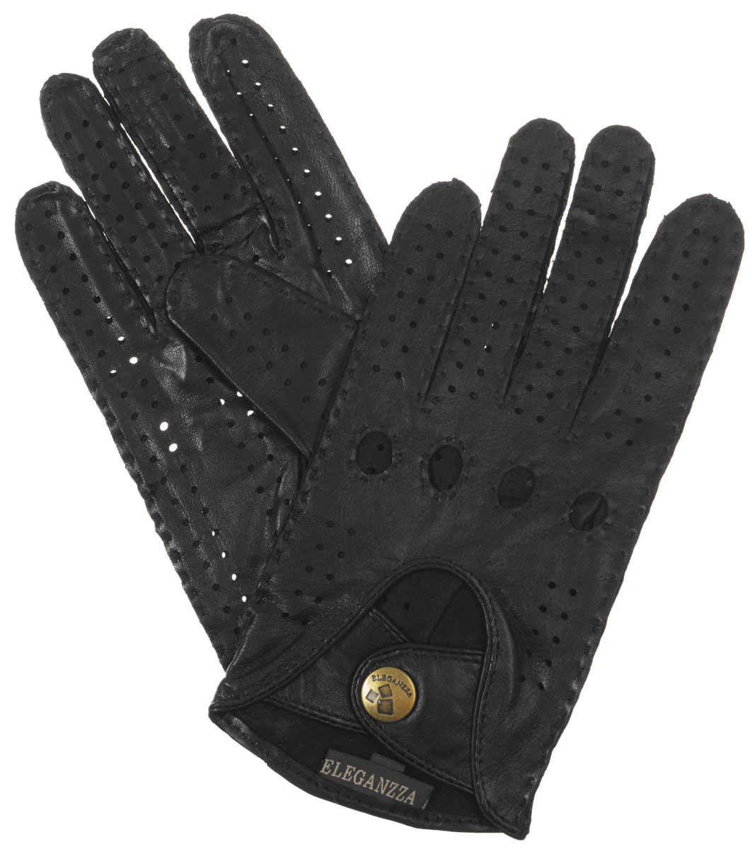 ПерчаткиHS011W ПерчаткиHS011WСтильные женские перчатки Eleganzza помогут правильно расставить модные акценты в вашем образе. Они выполнены из мягкой и приятной на ощупь кожи. Модель декорирована перфорацией на лицевой и ладонной стороне, вырезами под косточки пальцев. На лицевой стороне декоративный вырез и два ремешка на кнопке. Такие перчатки станут идеальным аксессуаром, дополняющим ваш стиль и неповторимость.