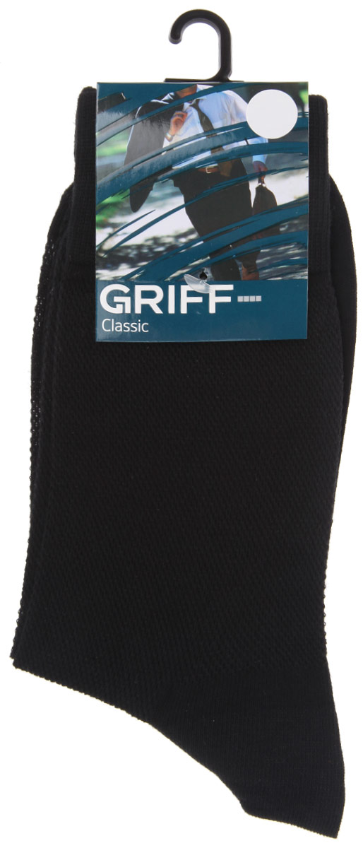 НоскиB35 НоскиB35Мужские носки Griff Classic, вывязанные техникой платировки, изготовлены из высококачественного сырья с добавлением полиамидных волокон, которые обеспечивают великолепную посадку. Носки отличаются элегантным внешним видом. Удобная широкая резинка идеально облегает ногу и не пережимает сосуды, усиленные пятка и мысок повышают износоустойчивость носка, а удлиненный паголенок придает более эстетичный вид.