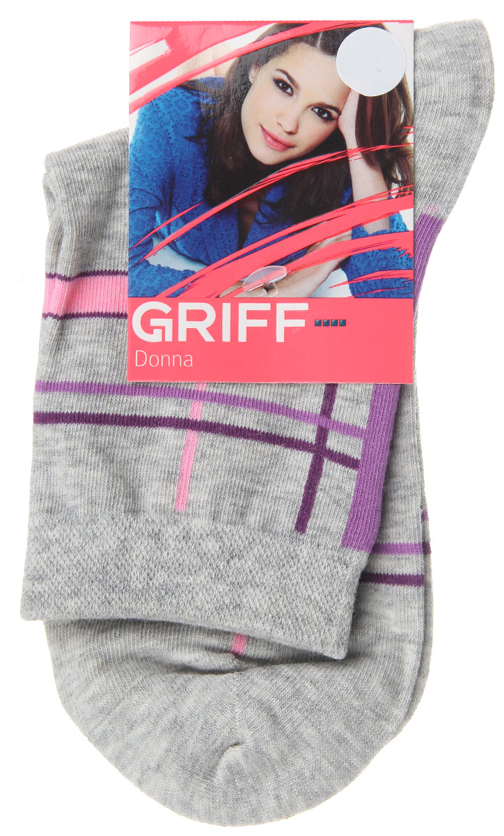 НоскиD58 НоскиD58Женские носки Griff Линии изготовлены из высококачественного сырья. Носки очень мягкие на ощупь, а широкая резинка плотно облегает ногу, не сдавливая ее, благодаря чему вам будет комфортно и удобно. Усиленная пятка и мысок обеспечивают надежность и долговечность. Носки оформлены оригинальным принтом.