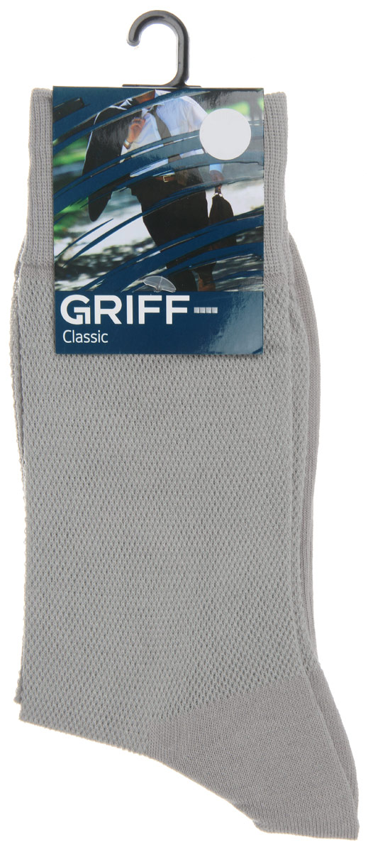 НоскиB35 НоскиB35Мужские носки Griff Classic, вывязанные техникой платировки, изготовлены из высококачественного сырья с добавлением полиамидных волокон, которые обеспечивают великолепную посадку. Носки отличаются элегантным внешним видом. Удобная широкая резинка идеально облегает ногу и не пережимает сосуды, усиленные пятка и мысок повышают износоустойчивость носка, а удлиненный паголенок придает более эстетичный вид.