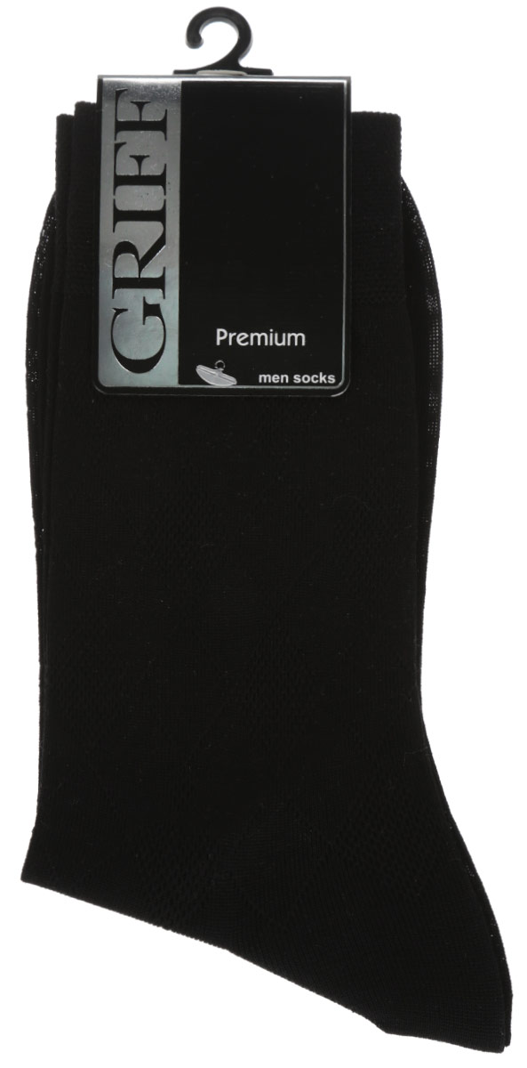 НоскиE5 НоскиE5Мужские носки Griff Premium изготовлены из мерсеризованого хлопка с добавлением полиамидных волокон, которые обеспечивают великолепную посадку. Носки с орнаментом отличаются элегантным внешним видом. Удобная широкая резинка идеально облегает ногу и не пережимает сосуды, усиленные пятка и мысок повышают износоустойчивость носка, а удлиненный паголенок придает более эстетичный вид.