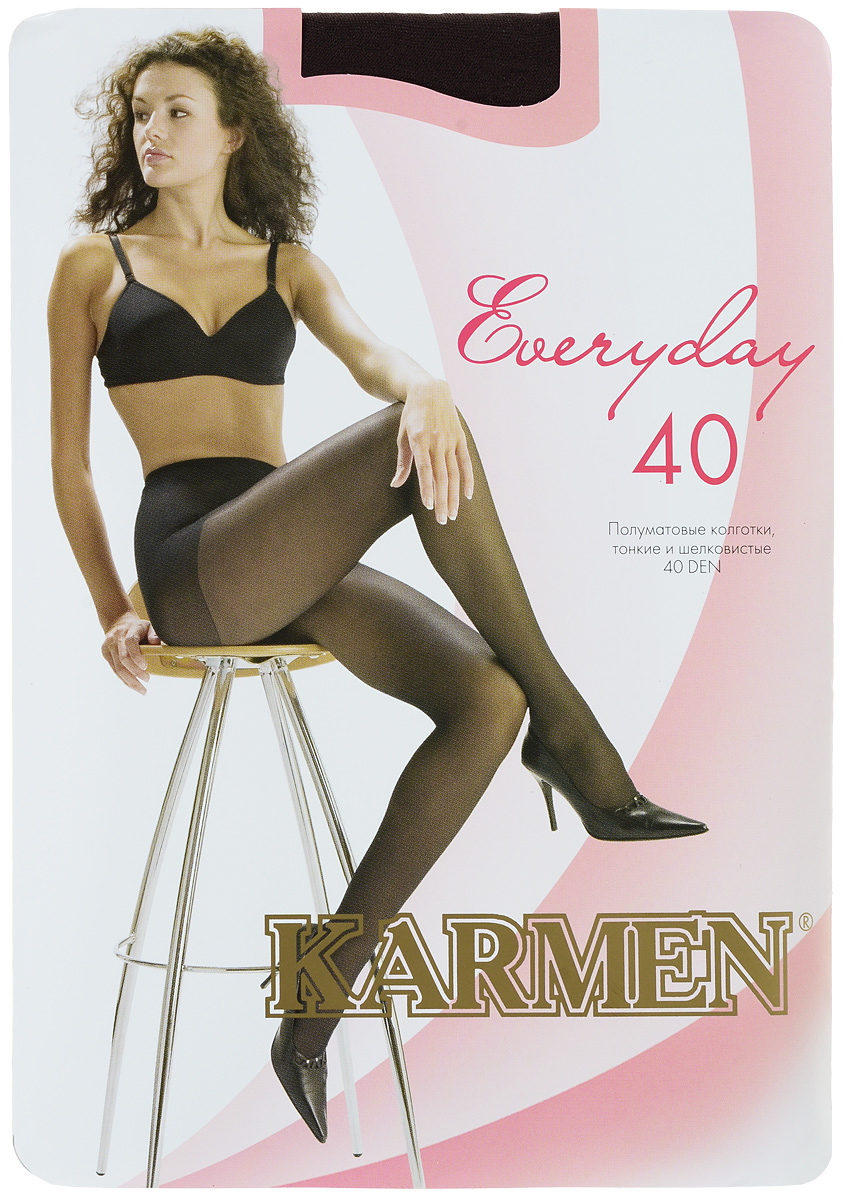 Колготки Everyday 40K-Everyday 40 Nero Колготки Everyday 40K-Everyday 40 NeroПрозрачные тонкие колготки Karmen Everyday идеально облегают и подчеркивают фигуру, дарят ощущение комфорта и женственности. Модель выполнена из полиамида с добавлением эластана. Колготки с комфортными шортиками дополнены эластичной резинкой на поясе, которая плотно облегает талию, обеспечивая удобство. Плотность 40 Den. Уважаемые клиенты! Обращаем ваше внимание на тот факт, что для размера 5 (50) XL колготок предусмотрены двойные швы, усиленный мысок и ластовица.