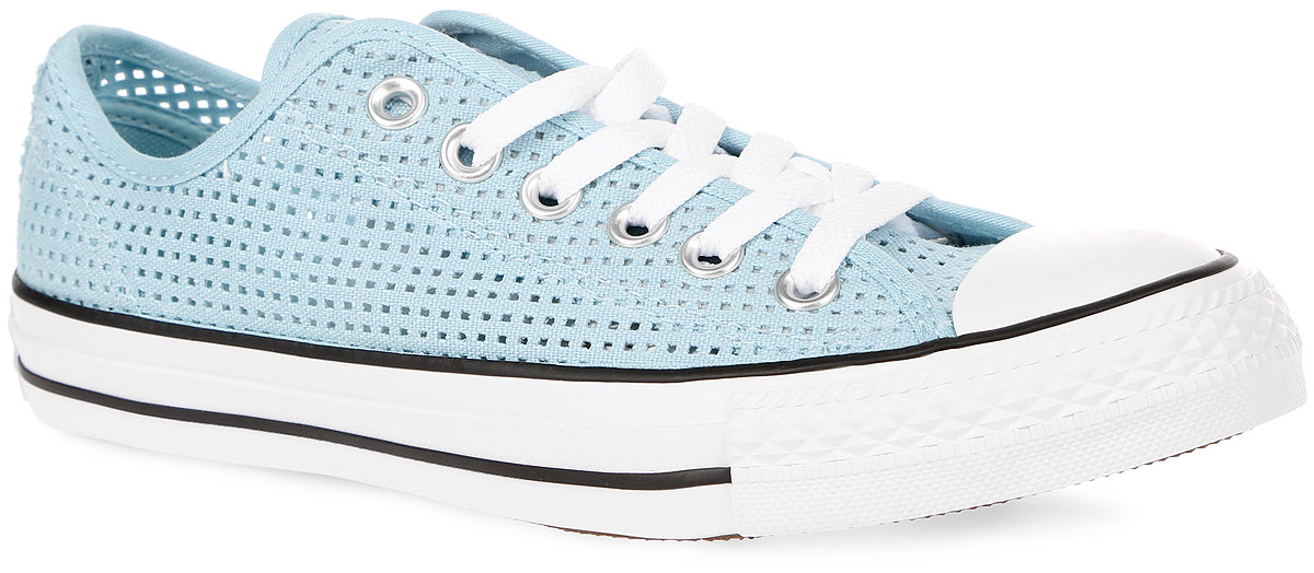 Кеды женские Chuck Taylor All Star OX Summer Perfed. 55162551623 Кеды женские Chuck Taylor All Star OX Summer Perfed. 55162551623Стильные кеды Chuck Taylor All Star OX Summer Perfed от Converse - идеальный вариант для жаркой погоды. Модель выполнена из текстиля и оформлена перфорацией, на язычке - фирменной текстильной нашивкой, на подошве - прорезиненной накладкой и контрастными полосками. Мыс изделия дополнен классической для кед прорезиненной вставкой. Классическая шнуровка обеспечивает надежную фиксацию обуви на ноге. Стелька из материала EVA с текстильной поверхностью комфортна при движении. Гибкая резиновая подошва с рифлением гарантирует идеальное сцепление с любыми поверхностями. В таких кедах вашим ногам будет комфортно и уютно.
