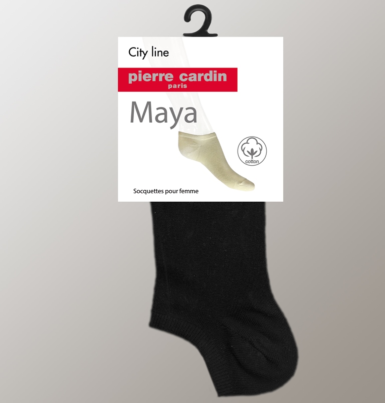 НоскиCr Maya НоскиCr MayaУдобные укороченные носки Pierre Cardin Maya, изготовленные из высококачественного комбинированного материала, идеально подойдут для п. Благодаря содержанию мягкого хлопка в составе, кожа сможет дышать, а спандекс позволяет носочкам легко тянуться, что делает их комфортными в носке. Эластичная резинка плотно облегает ногу, не сдавливая ее, обеспечивая комфорт и удобство. Практичные и комфортные носки с укрепленным мыском и пяткой великолепно подойдут к вашей повседневной обуви.