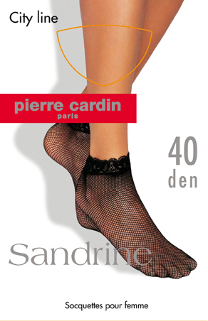 НоскиCr Sandrine НоскиCr SandrineЖенские носки Pierre Cardin изготовлены из полиамида с добавлением эластана, что обеспечивает великолепную посадку. Носочки в виде плетеной сетки шелковистые и эластичные. Кружевная резинка плотно облегает ногу, не сдавливая ее, обеспечивая комфорт и удобство.