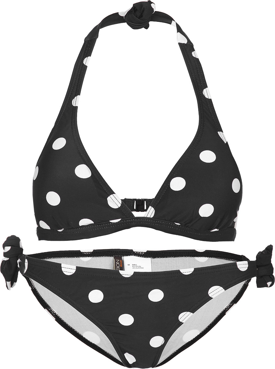 Купальник раздельныйB335407_BLACK PRINTED Купальник раздельныйB335407_BLACK PRINTEDЯркий раздельный купальник Baon, изготовленный из полиамида с добавлением эластана, быстро сохнет и сохраняет первоначальный вид и форму даже при длительном использовании. Лиф под грудью дополнен широкой резинкой и застегивается на замочек-защелку на спине, а на шее завязывается на эластичные завязки. Чашечки дополнены съемными мягкими вставками. Трусики оснащены завязками на бедрах, что позволит регулировать ширину изделия. Купальник оформлен прнтом в горох. Такой купальник поможет вам легко создать женственный и незабываемый пляжный образ.