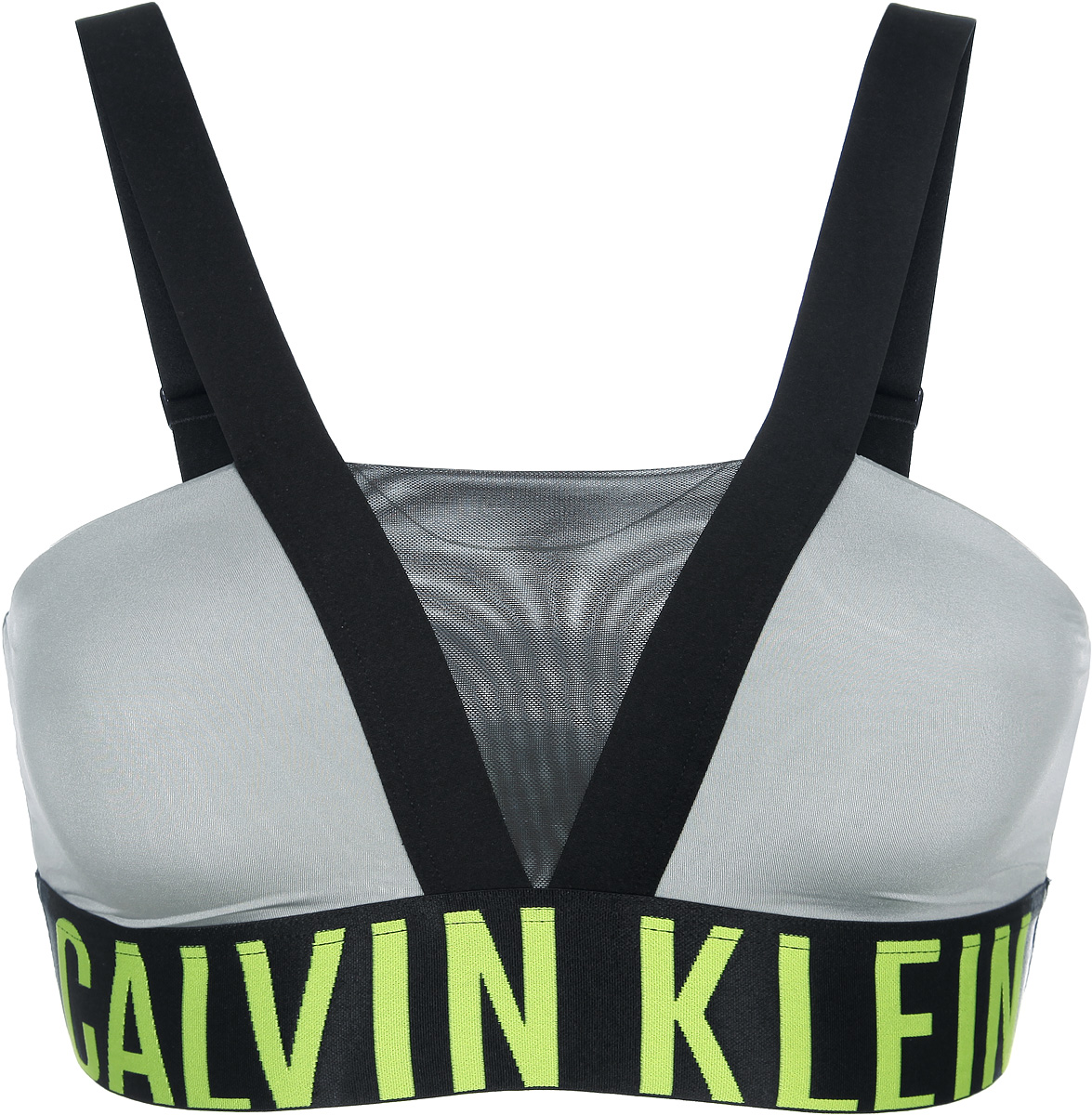 Топ-бра2530013.00.71_2707 Топ-бра2530013.00.71_2707Спортивный топ-бра Calvin Klein Underwear, выполненный из эластичного материала, идеально подойдет для активного отдыха и занятий фитнесом. Модель на широких бретелях прекрасно повторяет контуры тела и не сковывает движений. Длину бретелей модно регулировать. Нижний край изделия дополнен широкой эластичной резинкой с принтом в виде надписей Calvin Klein. Изделие дополнено сетчатыми вставками. Плотно прилегающий топ можно носить под футболкой или курткой или как самостоятельный яркий предмет экипировки. Такая модель подарит вам комфорт в течение дня и станет отличным дополнением к вашему гардеробу.