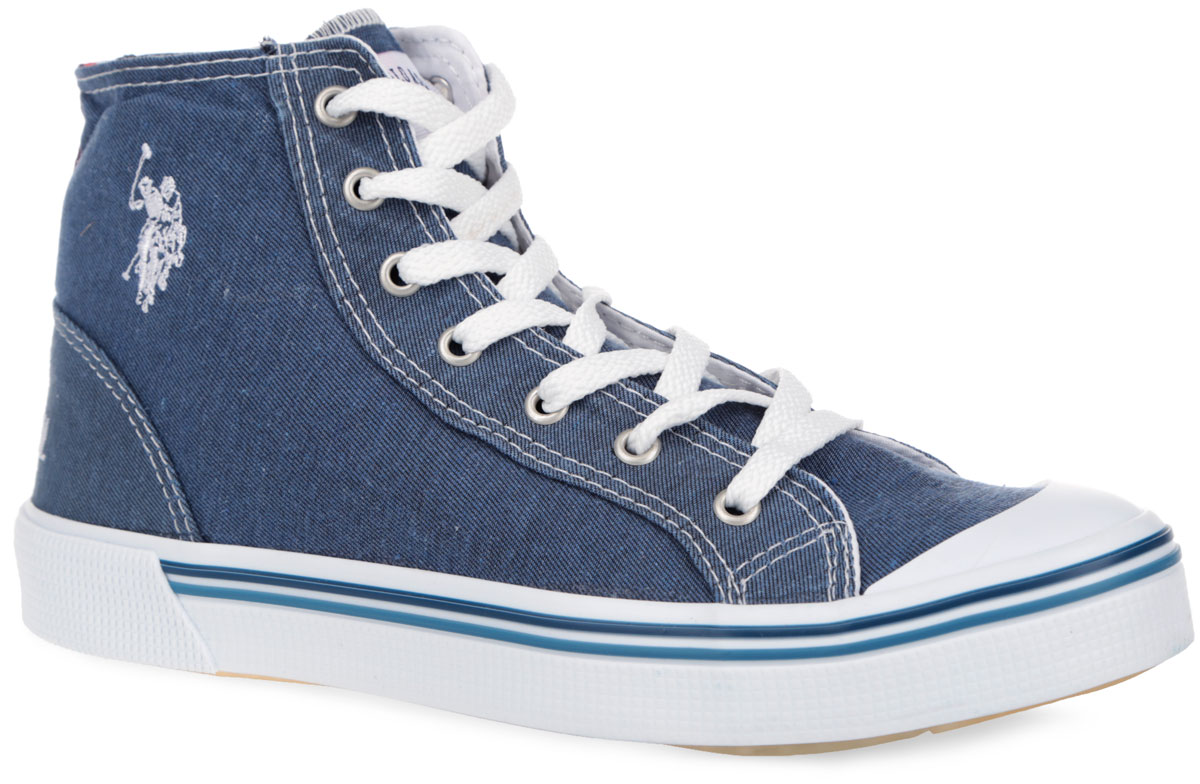КедыS081SZ033UMCY6LINENY-299 КедыS081SZ033UMCY6LINENY-299Трендовые завышенные кеды от U.S. Polo Assn. придутся вам по душе. Модель выполнена из текстиля и оформлена на мыске классической прорезиненной вставкой, с одной из боковых сторон и на заднике - фирменной вышивкой. Язычок дополнен текстильной фирменной нашивкой, задняя часть кед - наружным ремешком. Текстильная подкладка предотвратит натирание. Стелька из ЭВА с верхним покрытием из текстиля обеспечит комфорт и уют. Классическая шнуровка надежно зафиксирует обувь на ноге. Верхняя часть подошвы декорирована контрастными полосками. Рельефная поверхность подошвы обеспечит отличное сцепление с различными поверхностями. Стильные кеды - отличный вариант на каждый день. Уважаемые клиенты! Просим обратить ваше внимание на тот факт, что товар немного маломерит.