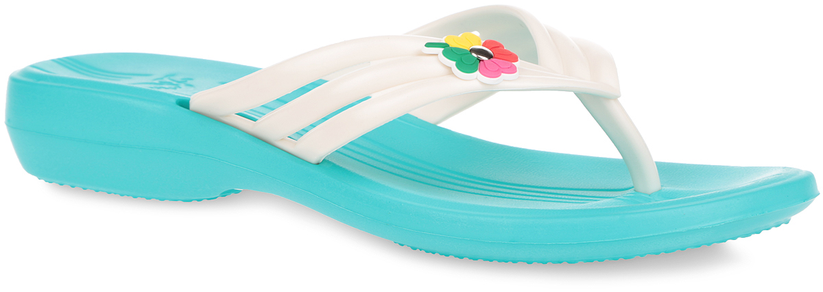 Шлепанцы  - мятный, белый цвет