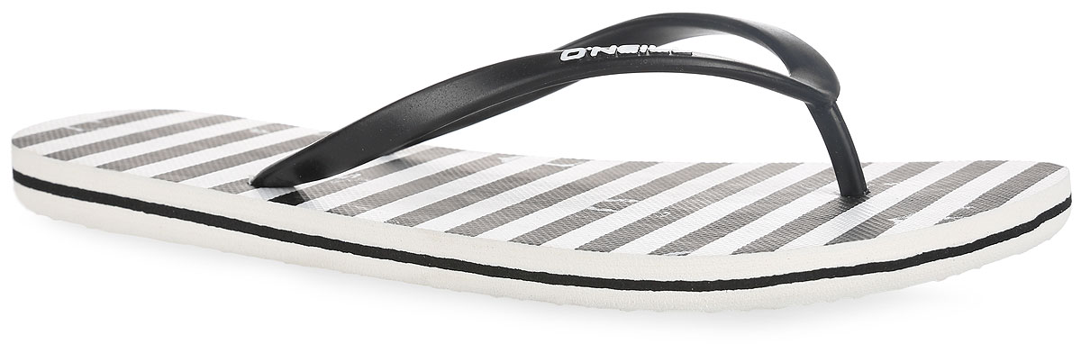 Сланцы женские Fw Moya One. 609530-1900609530-1900 Сланцы женские Fw Moya One. 609530-1900609530-1900Чудесные сланцы от ONeill Fw Moya One придутся вам по душе. Верх модели выполнен из ПВХ и оформлен на ремешке названием бренда. Ремешки с перемычкой гарантируют надежную фиксацию изделия на ноге. Верхняя часть подошвы декорирована принтом в полоску и в виде якоря. Рифление на верхней поверхности подошвы предотвращает выскальзывание ноги. Рельефное основание подошвы обеспечивает уверенное сцепление с любой поверхностью. Удобные сланцы прекрасно подойдут для похода в бассейн или на пляж