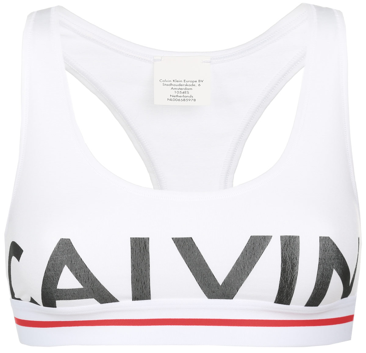 Топ-браQF1512E_EX3 Топ-браQF1512E_EX3Удобный и практичный топ-бра Calvin Klein, выполненный из высококачественного эластичного хлопка с добавлением модала, идеально подойдет для активного отдыха и занятий фитнесом, а также для повседневной носки. Модель на широких бретелях имеет широкий эластичный пояс. Несъемные бретельки надежно фиксируют топ на плечах и не регулируются по длине. Изделие оформлено крупным принтом с логотипом бренда. Такая модель подарит вам комфорт в течение дня и станет отличным дополнением к вашему гардеробу.