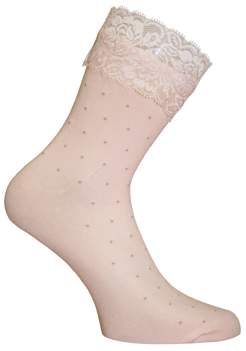 Носки85009 Носки85009Удобные носки Master Socks изготовлены из высококачественного комбинированного материала, оформленного принтом в горох. Эластичная резинка плотно облегает ногу, не сдавливая ее, обеспечивая комфорт и удобство. Носки с классическим паголенком декорированы вставкой из эластичного кружева.
