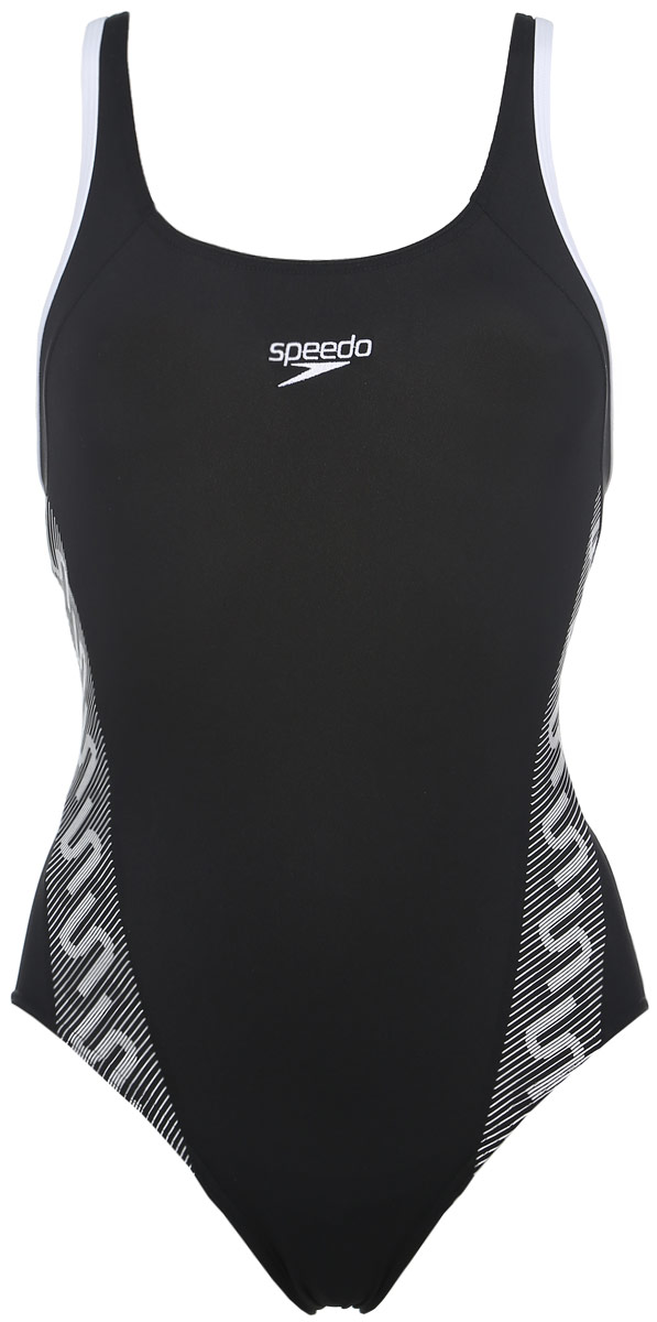 Купальник Monogram Muscleback. 8-087333503-35038-087333503-3503 Купальник Monogram Muscleback. 8-087333503-35038-087333503-3503Классический спортивный купальник Speedo Monogram Muscleback выполнен из мягкой эластичной ткани. Изделие быстро сохнет, длительное время не теряет форму и эксплуатационные качества, имеет очень прочную окраску. Материал купальника устойчив к воздействию хлорированной и соленой воды. Модель с круглым вырезом горловины имеет комфортные бретели. Конструкция купальника предусматривает среднюю высоту линии выреза бедра. Купальник снабжен гигиенической защитой. Изделие оформлено контрастной окантовкой, украшено принтом и вышитыми надписями. Такой купальник займет достойное место в вашем гардеробе!