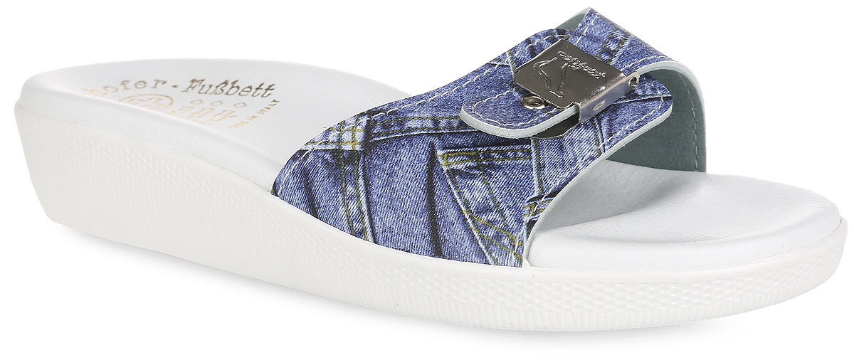 Шлепанцы  - синий, белый цвет