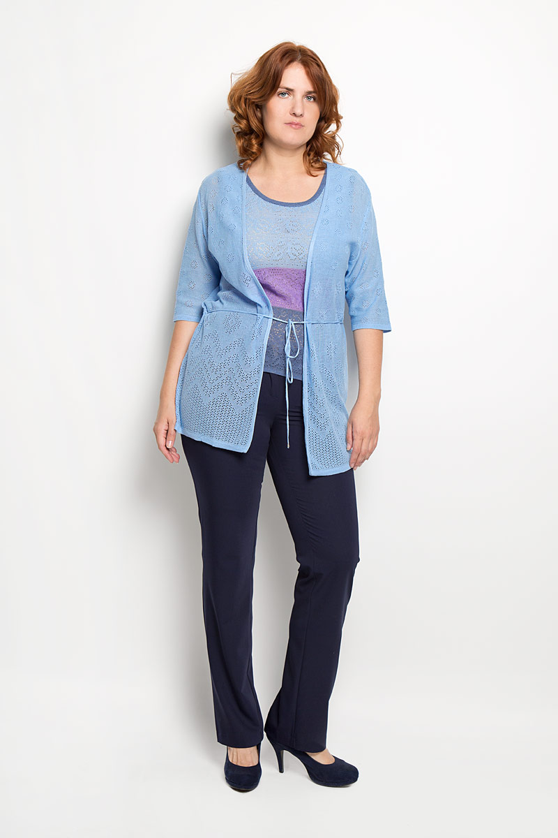 Кардиганw118 Кардиганw118Стильный вязанный кардиган Milana Style, выполненный из высококачественного материала, станет отличным дополнением к вашему гардеробу. Модель с V-образным вырезом горловины и короткими рукавами спереди завязывается на завязки. Кардиган оформлен оригинальным узором. Этот уютный кардиган подчеркнет вашу женственность и неповторимый стиль.