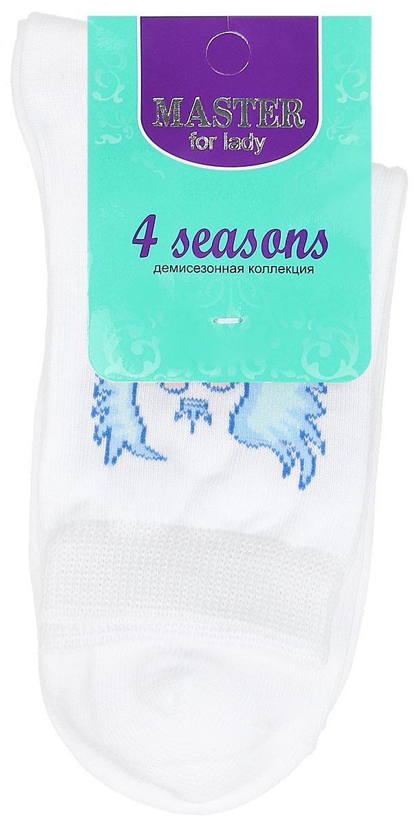 Носки женские. 5500355003 Носки женские. 5500355003Удобные носки Master Socks, изготовленные из высококачественного комбинированного материала, очень мягкие и приятные на ощупь, позволяют коже дышать. Эластичная резинка плотно облегает ногу, не сдавливая ее, обеспечивая комфорт и удобство. Носки с паголенком классической длины оформлены оригинальным рисунком в виде сердец. Практичные и комфортные носки великолепно подойдут к любой вашей обуви.
