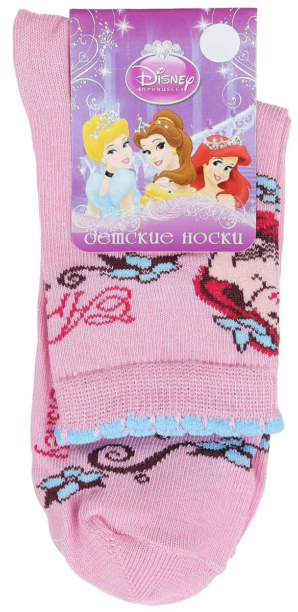 Носки для девочки Disney Princess. 12200_Ариэль12200 Носки для девочки Disney Princess. 12200_Ариэль12200Детские носки Master Socks Disney Princess выполнены из эластичного хлопка с добавлением полиамида. Материал изделия тактильно приятный, хорошо тянется, не деформируясь. Эластичная резинка мягко облегает ножку ребенка, обеспечивая удобство и комфорт. Модель с фигурными краями украшена изображением принцессы Ариэль. Такие носочки станут отличным дополнением к гардеробу маленькой поклонницы мультфильма студии Disney! Уважаемые клиенты! Размер, доступный для заказа, является длиной стопы.