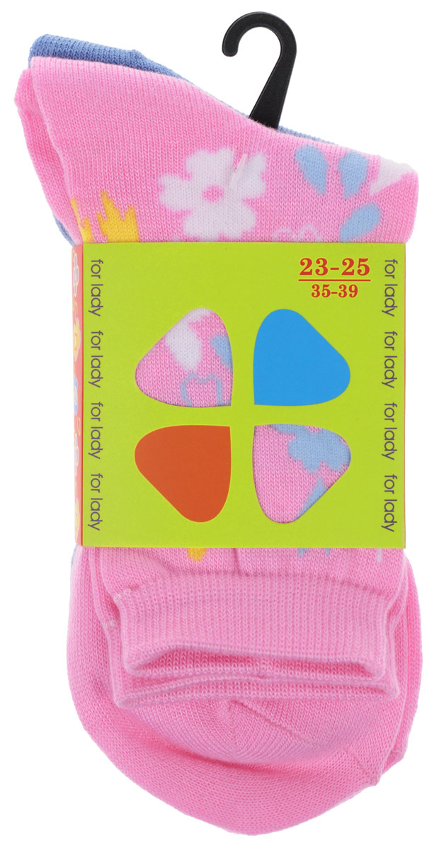 Комплект носков85420 Комплект носков85420Комплект носков Master Socks изготовлен из высококачественного комбинированного материала, который позволяет коже дышать. Комплект включает в себя 2 пары очень мягких и приятных на ощупь носков, оформленных лаконичными цветочными узорами. Эластичная резинка плотно облегает ногу, не сдавливая ее, обеспечивая комфорт и удобство. Усиленные пятка и мысок обеспечивают надежность и долговечность изделий. Удобные и комфортные носки великолепно подойдут к любой вашей обуви.