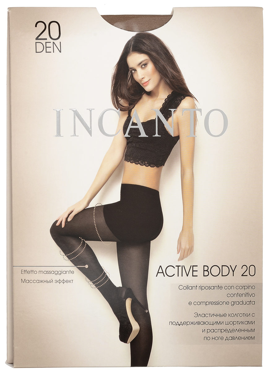 Колготки женские Active Body 20. 1699216992 Колготки женские Active Body 20. 1699216992Стильные классические колготки Incanto Active Body 20, изготовленные из эластичного полиамида, идеально дополнят ваш образ и подчеркнут элегантность и стиль. Тонкие шелковистые колготки легко тянутся, что делает их комфортными в носке. Гладкие и мягкие на ощупь, они имеют удобные плоские швы, гигиеническую ластовицу и укрепленный прозрачный мысок. Поддерживающие шортики и распределенное по ноге давление стимулируют кровообращение, снимая усталость. Идеальное облегание и комфорт гарантированы при каждом движении. Плотность: 20 den.