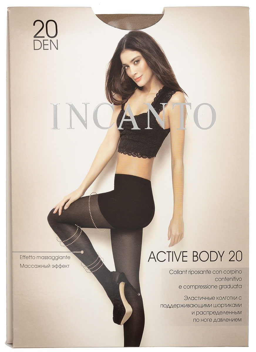 Колготки женские Active Body 20. 1699216992 Колготки женские Active Body 20. 1699216992Стильные классические колготки Incanto Active Body 20, изготовленные из эластичного полиамида, идеально дополнят ваш образ и подчеркнут элегантность и стиль. Тонкие шелковистые колготки легко тянутся, что делает их комфортными в носке. Гладкие и мягкие на ощупь, они имеют удобные плоские швы, гигиеническую ластовицу и укрепленный прозрачный мысок. Поддерживающие шортики и распределенное по ноге давление стимулируют кровообращение, снимая усталость. Идеальное облегание и комфорт гарантированы при каждом движении. Плотность: 20 den.
