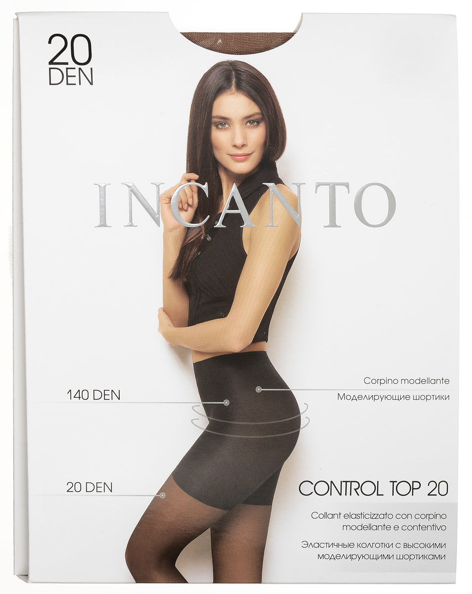 Колготки женские Control Top 20. 2461224612 Колготки женские Control Top 20. 2461224612Стильные классические колготки Incanto Control Top 20, изготовленные из эластичного полиамида, идеально дополнят ваш образ и подчеркнут элегантность и стиль. Тонкие шелковистые колготки легко тянутся, что делает их комфортными в носке. Гладкие и мягкие на ощупь, они имеют удобные плоские швы, гигиеническую ластовицу и укрепленный прозрачный мысок. Высокие утягивающие шортики моделируют фигуру в области живота, бедер и ягодиц. Идеальное облегание и комфорт гарантированы при каждом движении. Плотность утягивающих шортиков: 140 den. Плотность колготок: 20 den.
