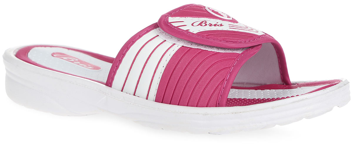 Шлепанцы  - малиновый, белый цвет