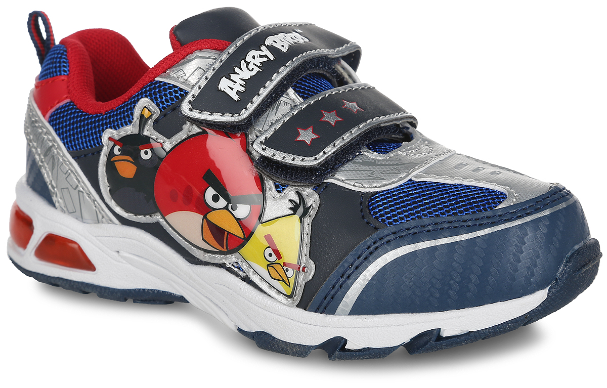 Кроссовки для мальчика Angry Birds. AB000298AB000298 Кроссовки для мальчика Angry Birds. AB000298AB000298Стильные кроссовки Angry Birds от Mursu придутся по душе вашему мальчику. Модель, выполненная из искусственной кожи и текстиля, сбоку оформлена нашивкой из ПВХ с изображением героев мультфильма Angry Birds. Ремешки с застежками-липучками, оформленные изображением звезд и надписью Angry Birds, обеспечат надежную фиксацию модели на ноге. Внутренняя поверхность из текстиля не натирает. Стелька из ЭВА материала с текстильной поверхностью гарантирует комфорт при движении. Подошва с рифлением обеспечивает идеальное сцепление с любой поверхностью. При ходьбе в подошве мигают огоньки. Оригинальные кроссовки - незаменимая вещь в гардеробе каждого мальчика!