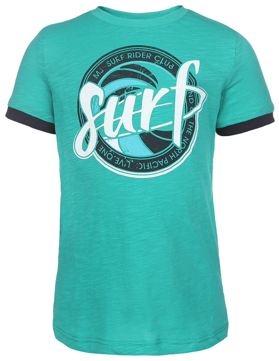 Футболка01B00110100 Футболка01B00110100Футболка для мальчика Modniy Juk Surf идеально подойдет вашему непоседе. Изготовленная из легкой высококачественной хлопковой ткани, она необычайно мягкая и приятная на ощупь, не сковывает движения и позволяет коже дышать, не раздражает даже самую нежную и чувствительную кожу ребенка, обеспечивая ему наибольший комфорт. Футболка с короткими рукавами и круглым вырезом горловины оформлена оригинальным принтом с надписями на английском языке. Вырез горловины и рукава дополнены трикотажными эластичными резинками. Оригинальный современный дизайн и расцветка делают эту футболку модным и стильным предметом детского гардероба. В ней ваш ребенок будет чувствовать себя уютно и комфортно и всегда будет в центре внимания!
