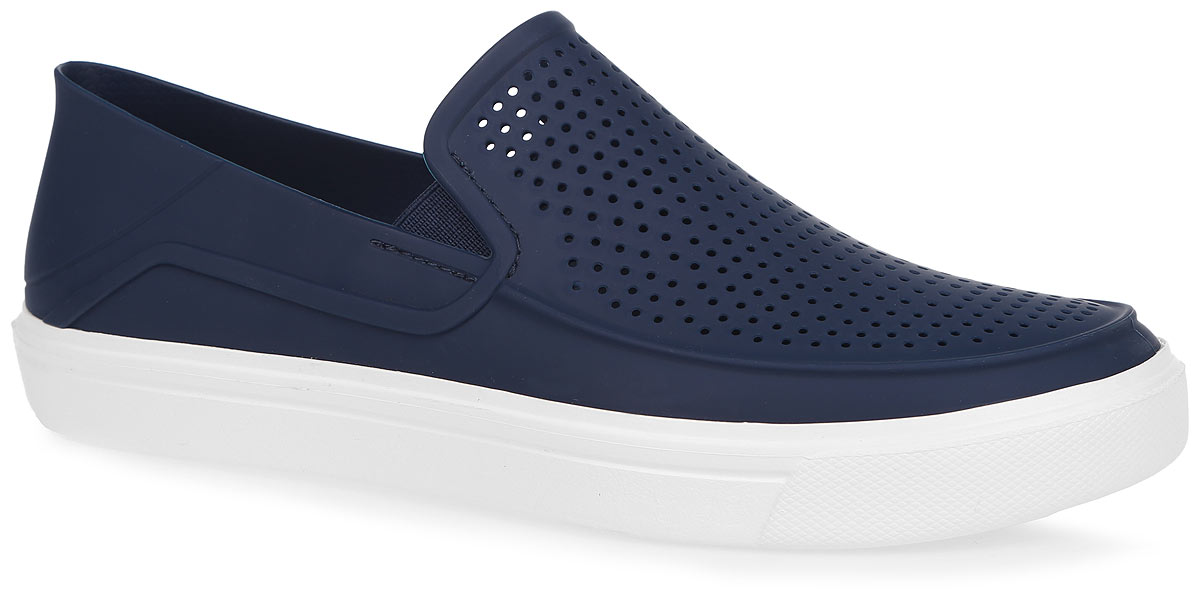 Слипоны мужские CitiLane Roka Slip-on. 202363202363-462 Слипоны мужские CitiLane Roka Slip-on. 202363202363-462Модные слипоны CitiLane Roka Slip-on от Crocs заинтересуют вас своим дизайном с первого взгляда! Модель, изготовленная из термопластичного полиуретана, сбоку и спереди оформлена перфорацией, которая обеспечивает естественную вентиляцию. Эластичные вставки по бокам гарантируют идеальную посадку модели на ноге. Подошва из полимера Croslite очень легкая и гибкая. Рельефная поверхность верхней части подошвы комфортна при движении. Рифление на основании подошвы гарантирует идеальное сцепление с поверхностью. Стильные слипоны займут достойное место в вашем гардеробе.
